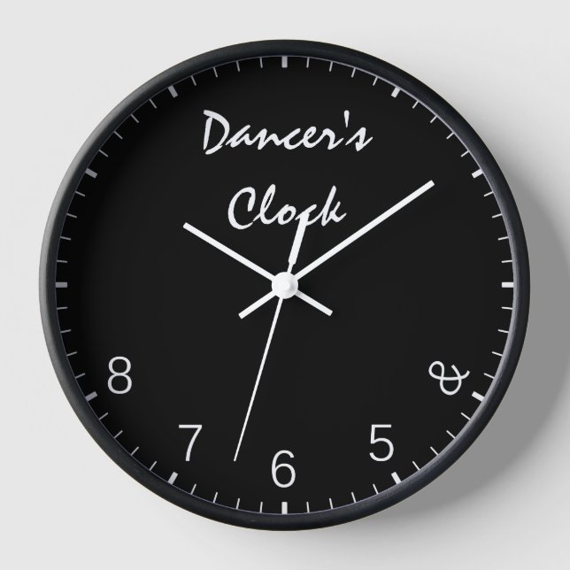 Horloge danseuse en noir - Danser drôle Humour de  (Recto)