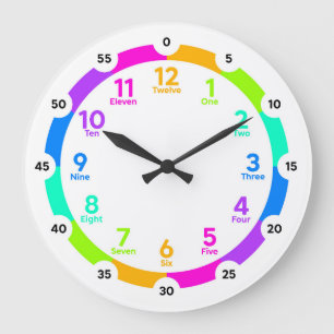Horloge d'apprentissage - Neon Rainbow