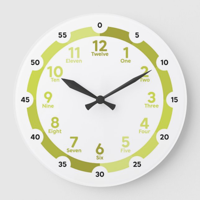 Horloge d'apprentissage - teintes jaunes (Recto)