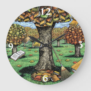 Horloge d'arbre de livre