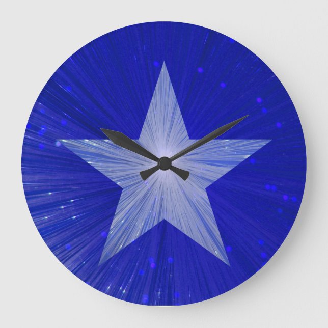 Horloge Dark Blue Star ronde (Recto)