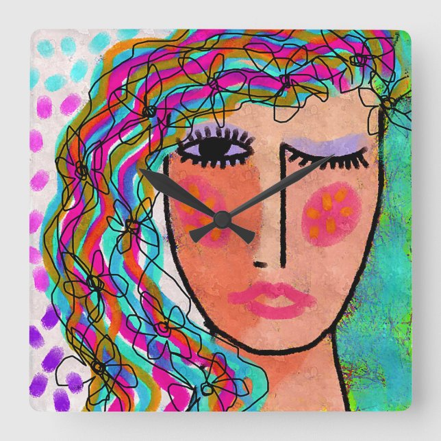 Horloge d'art Abstraite unique (Recto)