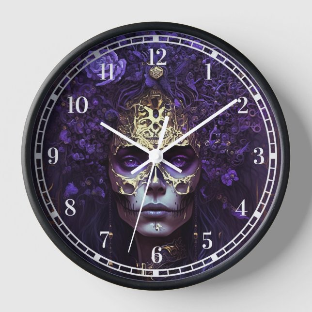 Horloge d'art de Goth Queen Imaginaire (Recto)