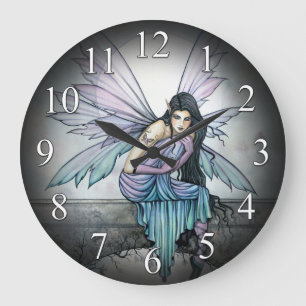 Horloge d'art gothique féerique fantaisiste Astrid