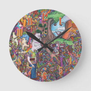 Horloge d'art psychédélique
