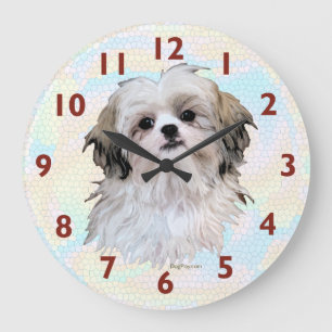 Horloge d'art Shih Tzu