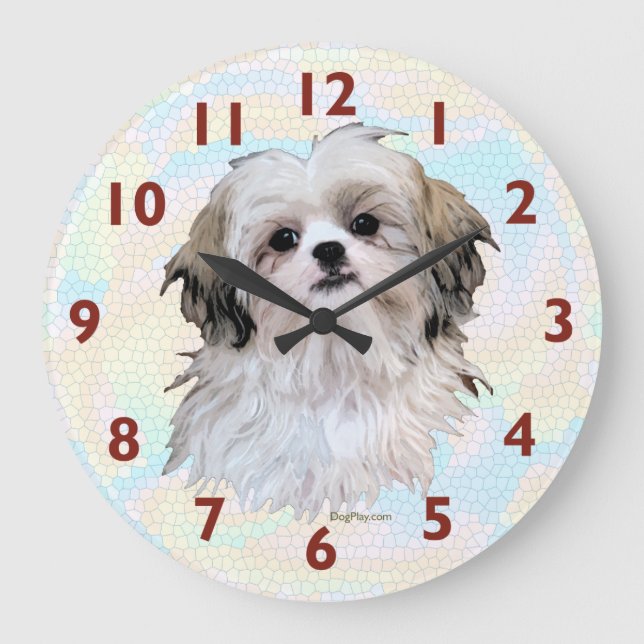 Horloge d'art Shih Tzu (Recto)