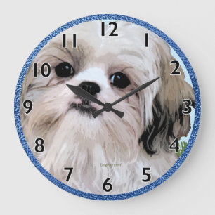 Horloge d'art Shih Tzu