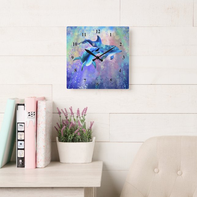 Horloge dauphin couple (Salle de lecture)