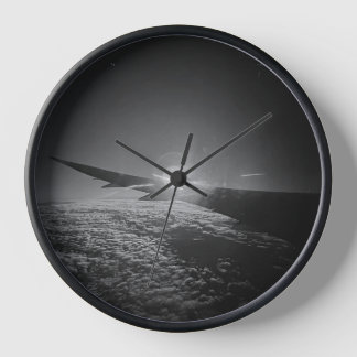 Horloge d'avion en N&B