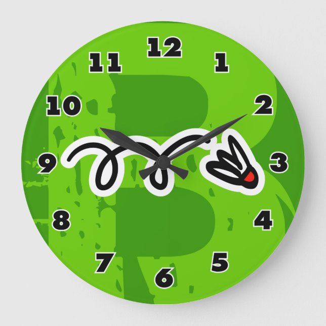 horloge de badminton cool pour la maison ou la mai (Recto)