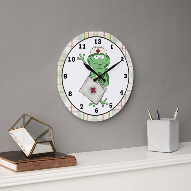 Horloge de bande dessinée de grenouille (Bureau)