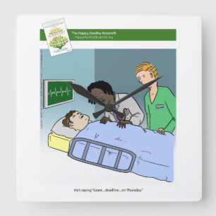 Horloge de bande dessinée d'écriture de Grant