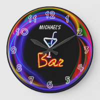 Horloge de bar personnalisée pour maison privée av