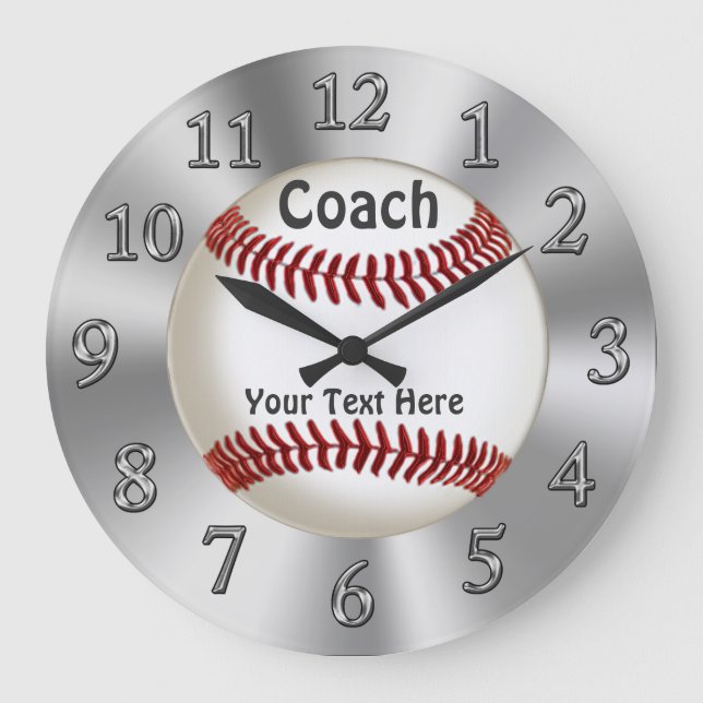 Horloge de baseball personnalisée pour entraîneurs (Recto)