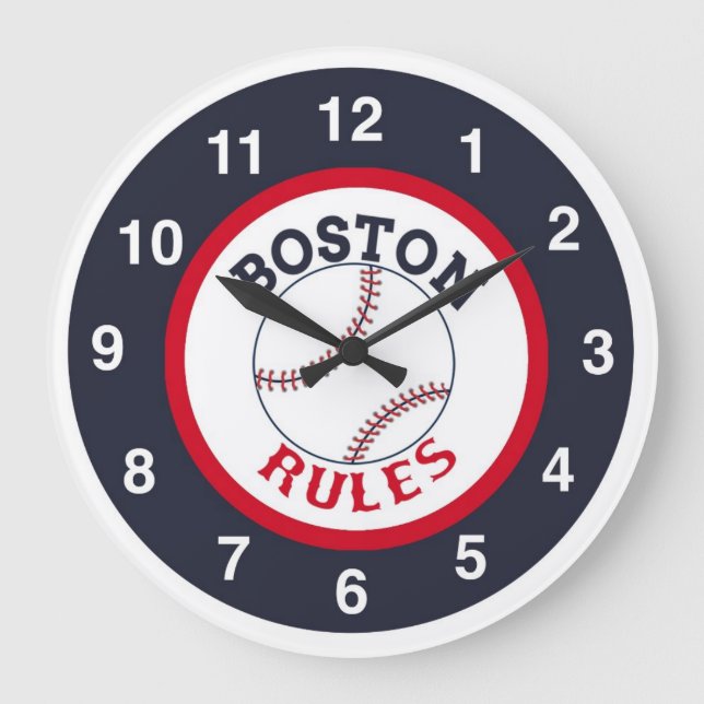 Horloge de baseball Règles de Boston (Recto)