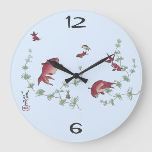 Horloge de beaux-arts de Koi de Japonais