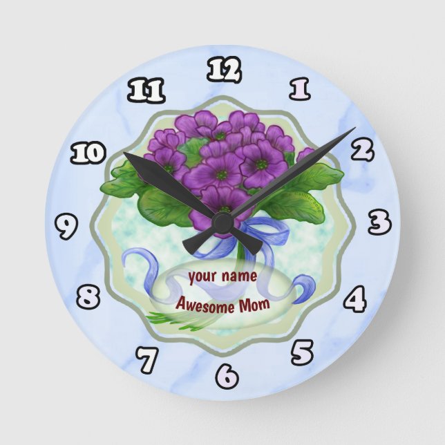 Horloge de Bouquet de maman géniale (Recto)