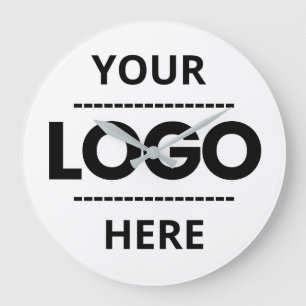 Horloge de bureau grande avec logo blanc marqué