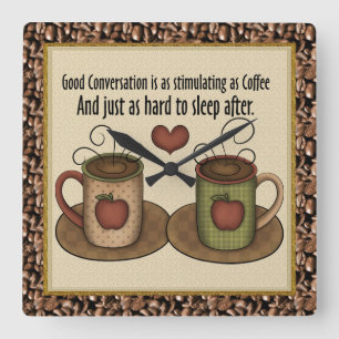 Horloge de café de dessin