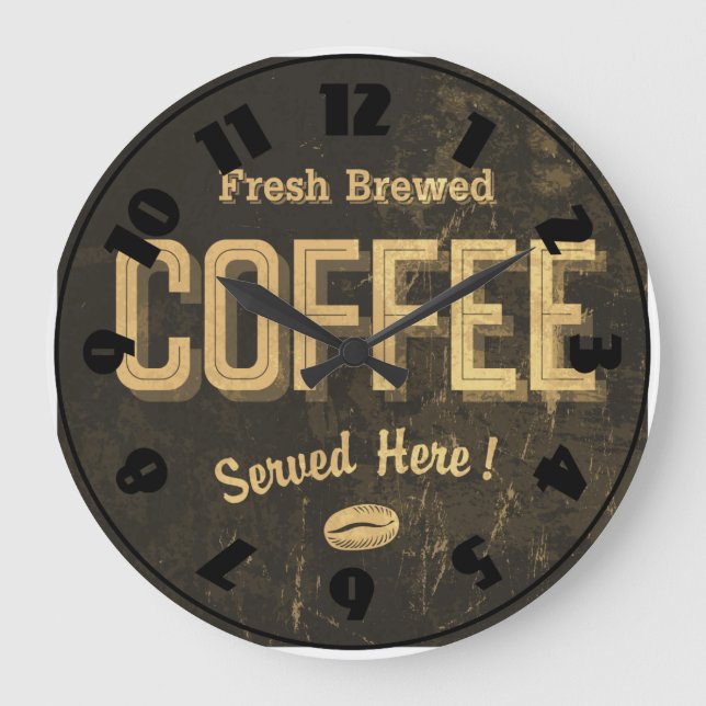 Horloge de café fraîchement brassé (Recto)