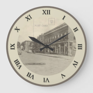 Horloge de carte postale de Shreve Ohio - rue du