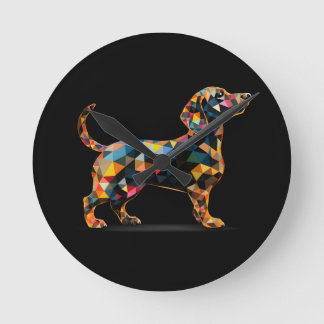 Horloge de Chien Dachshund, Noir De Néon