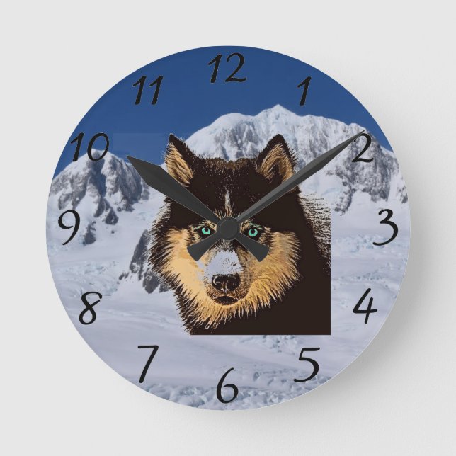 Horloge de chien de traîneau sibérien (Recto)