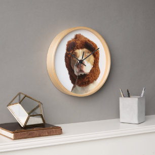 Horloge de chien personnalisée, horloge de animal