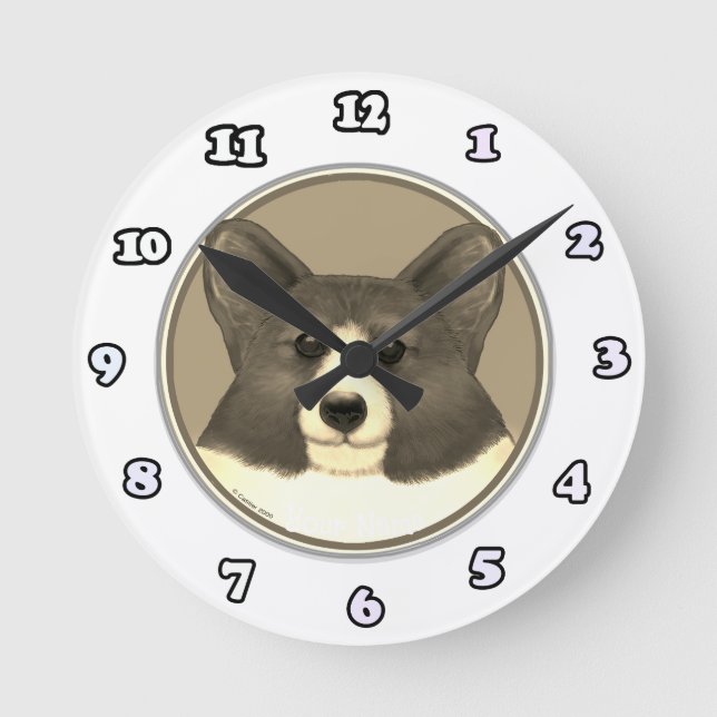 Horloge de chien Welsh Corgi (Recto)