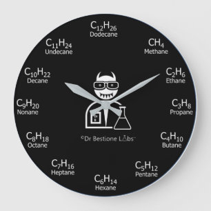 Horloge de chimie organique - noir