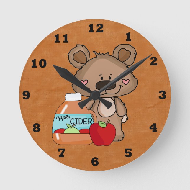 Horloge de cidre de pomme de l'ours noir (Recto)