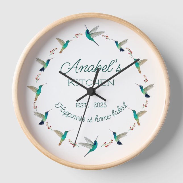 Horloge de colibri personnalisée (Recto)