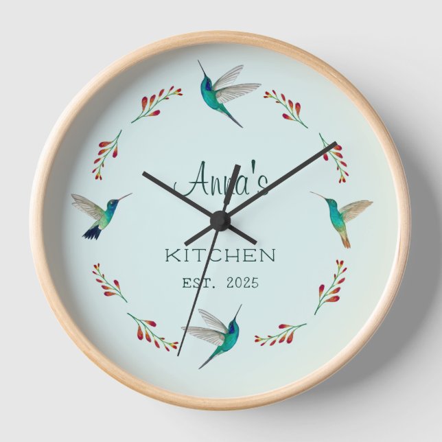 Horloge de colibri personnalisée (Recto)