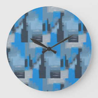 Horloge de conception abstraite en bleu