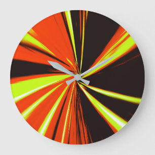 Horloge De Conception De Peinture Clair Orange/Jau