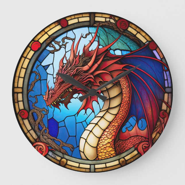 Horloge De Conception Dragon De Verre (Recto)
