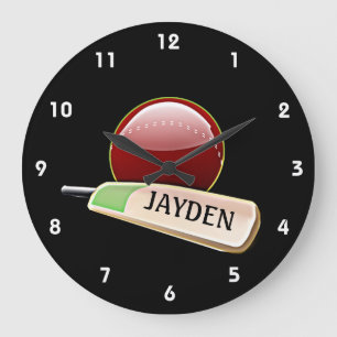 Horloge de conception du sport de cricket