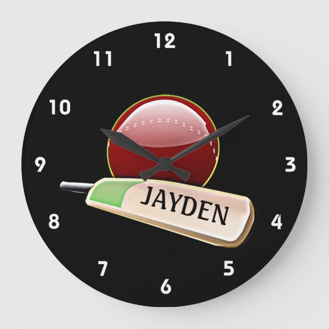 Horloge de conception du sport de cricket (Recto)
