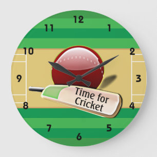 Horloge de conception du sport de cricket