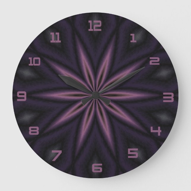 Horloge De Conception Plum Et Noir (Recto)