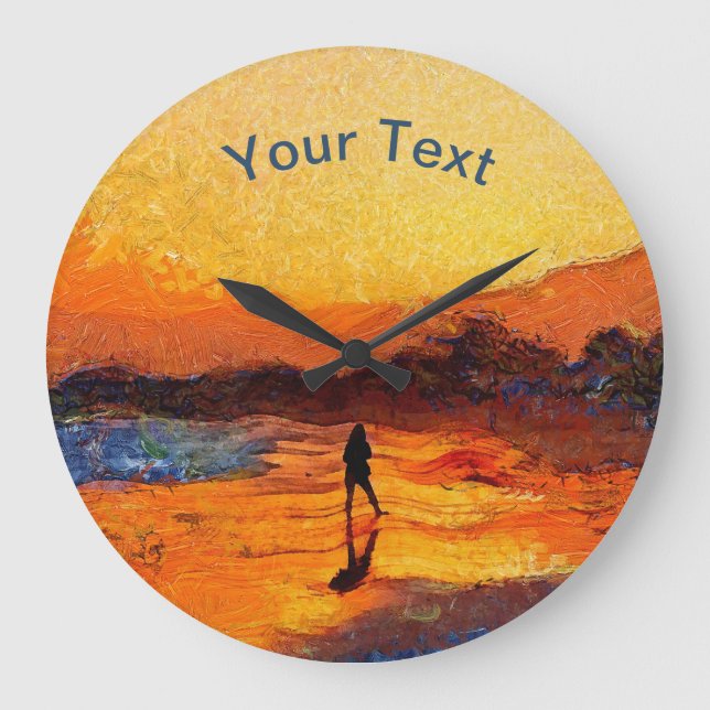 Horloge de coucher de soleil sur la plage personna (Recto)