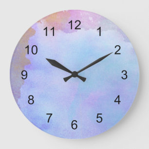 Horloge de couleur d'eau/pièce pourpres de dortoi