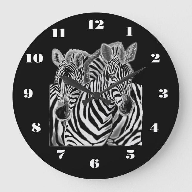Horloge de couple Zebra (Recto)