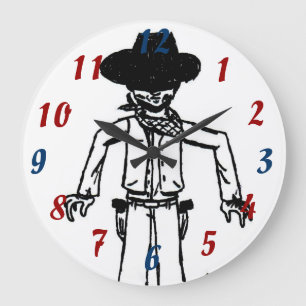 Horloge de croquis Cowboy