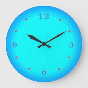 Horloge de cuisine Aqua/vert/ Bleu Rouge >