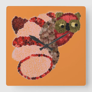 Horloge de cuisine Carré de hibou