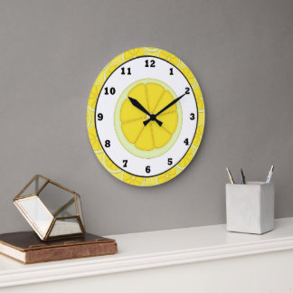 Horloge de cuisine citron