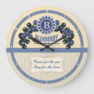 Horloge de cuisine couleur personnalisée Bleus vin