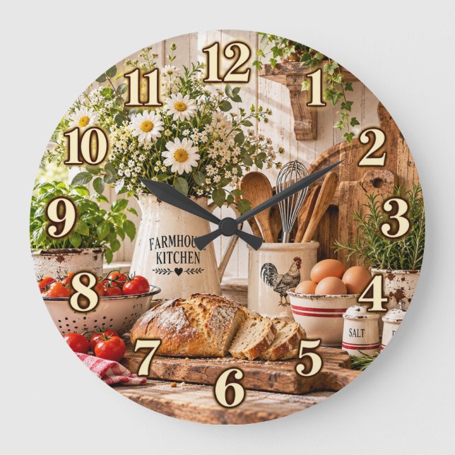 Horloge de cuisine de ferme de campagne (Recto)